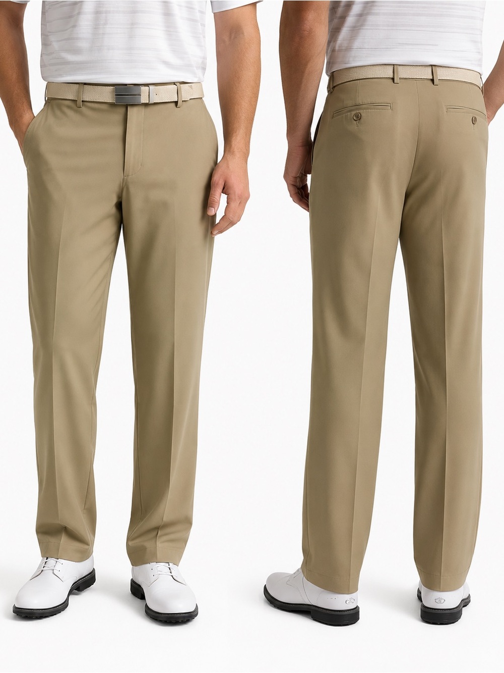 NWOT Greg Norman Performance Stretch Golf Pants Khaki 42X30